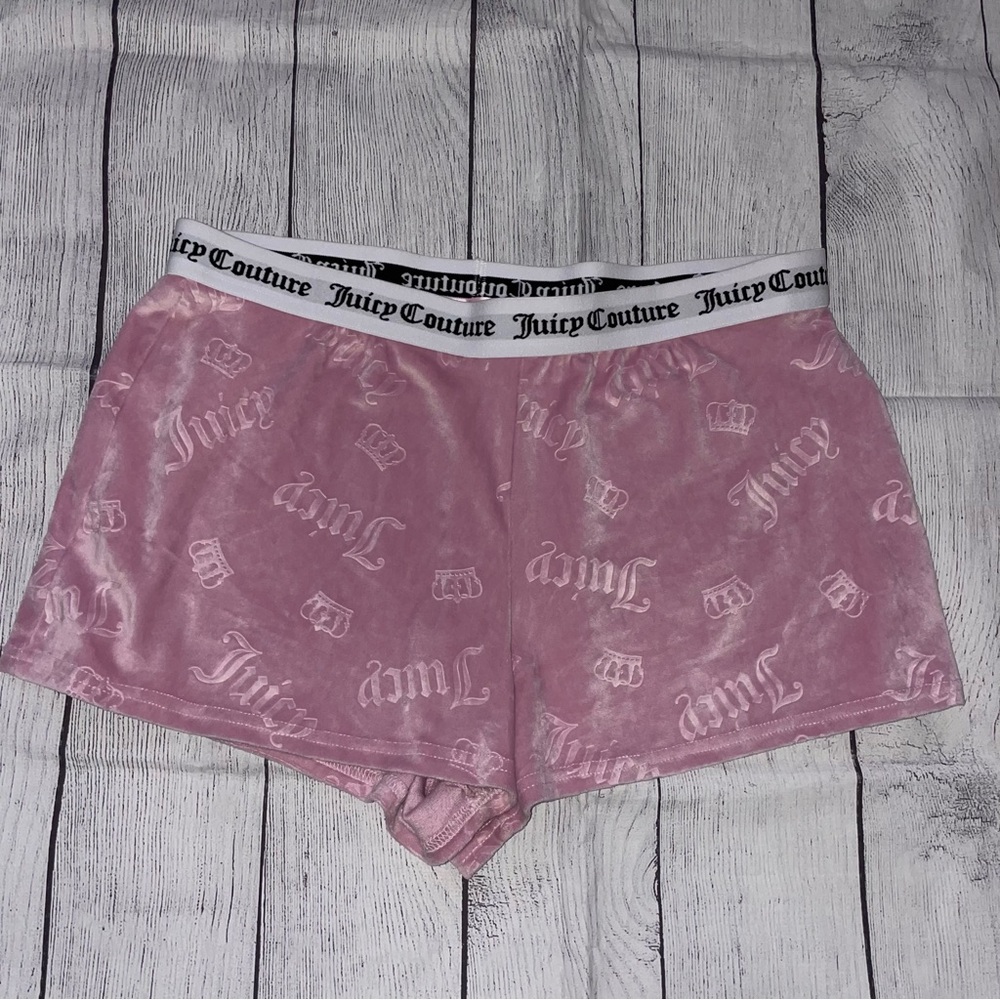 Juicy Couture Pink Velour Shorts
